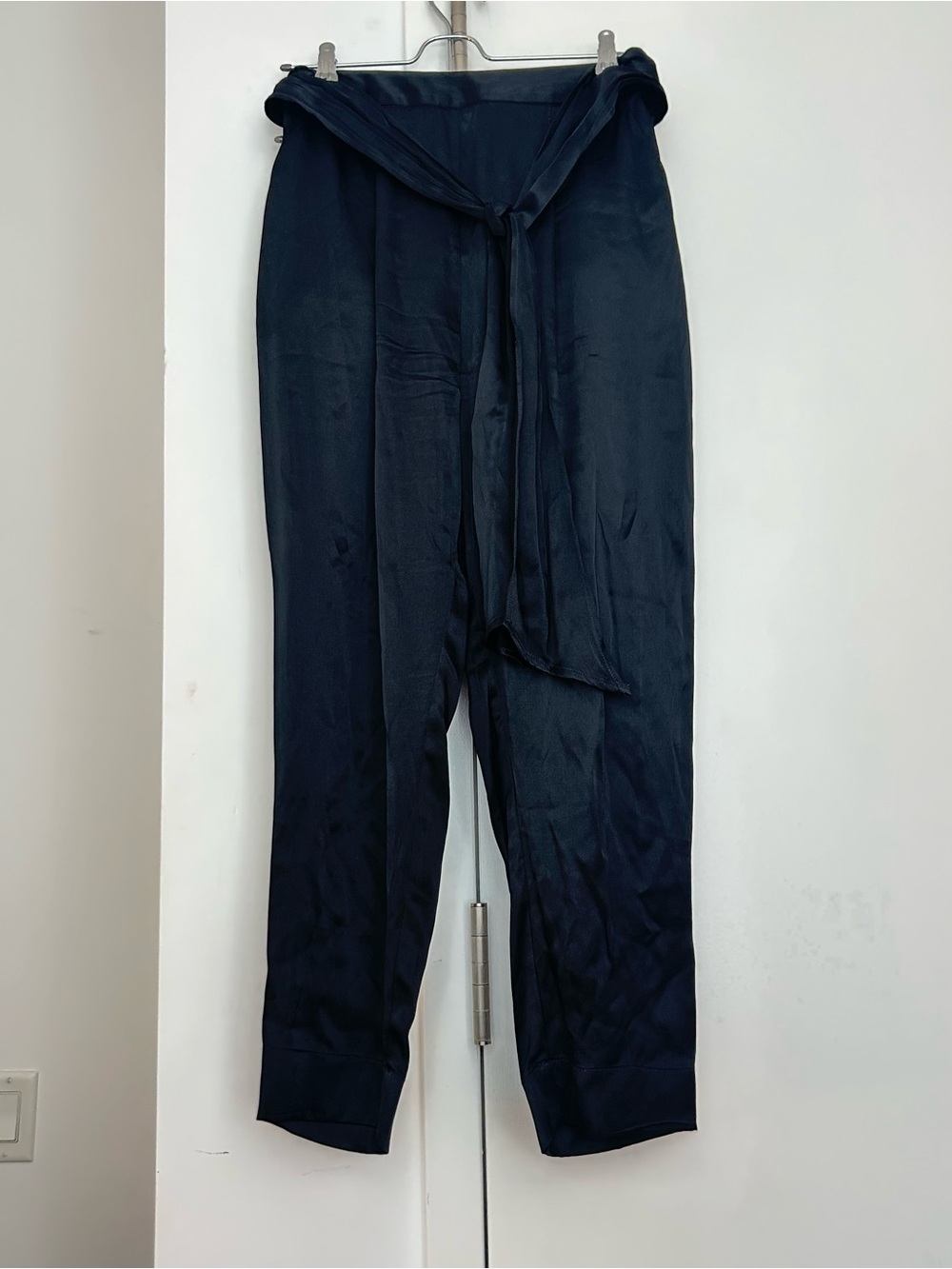 Anthropologie Black Tie High-Waist Dress Pants